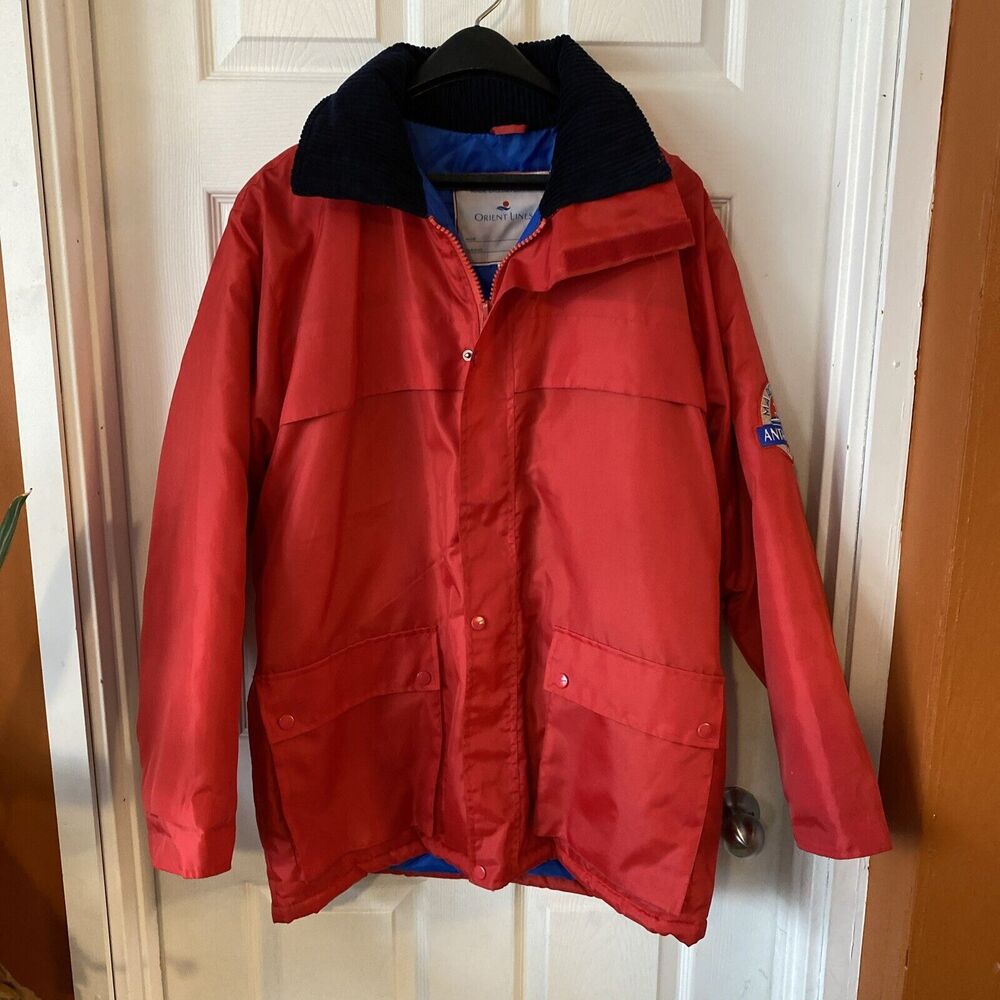 Marco Polo Antarctica 2002 Orient Lines Women’s Medium Winter Coat Big Pouch